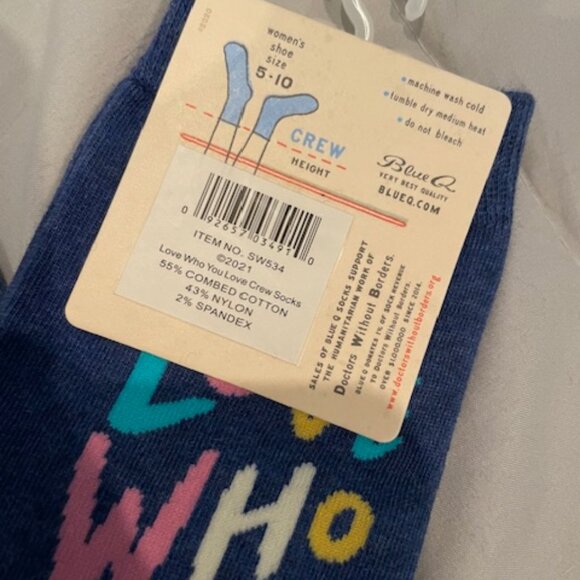 NWT Blue Q Socks Bundle 2 total = Women's Crew Sneaker Fun Socks $30 Great Gifts - Picture 10 of 12